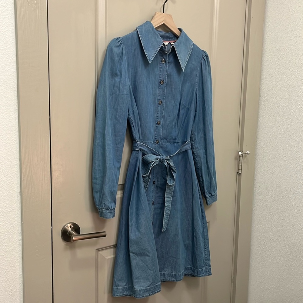 Boden Chambray Long Sleeve Dress